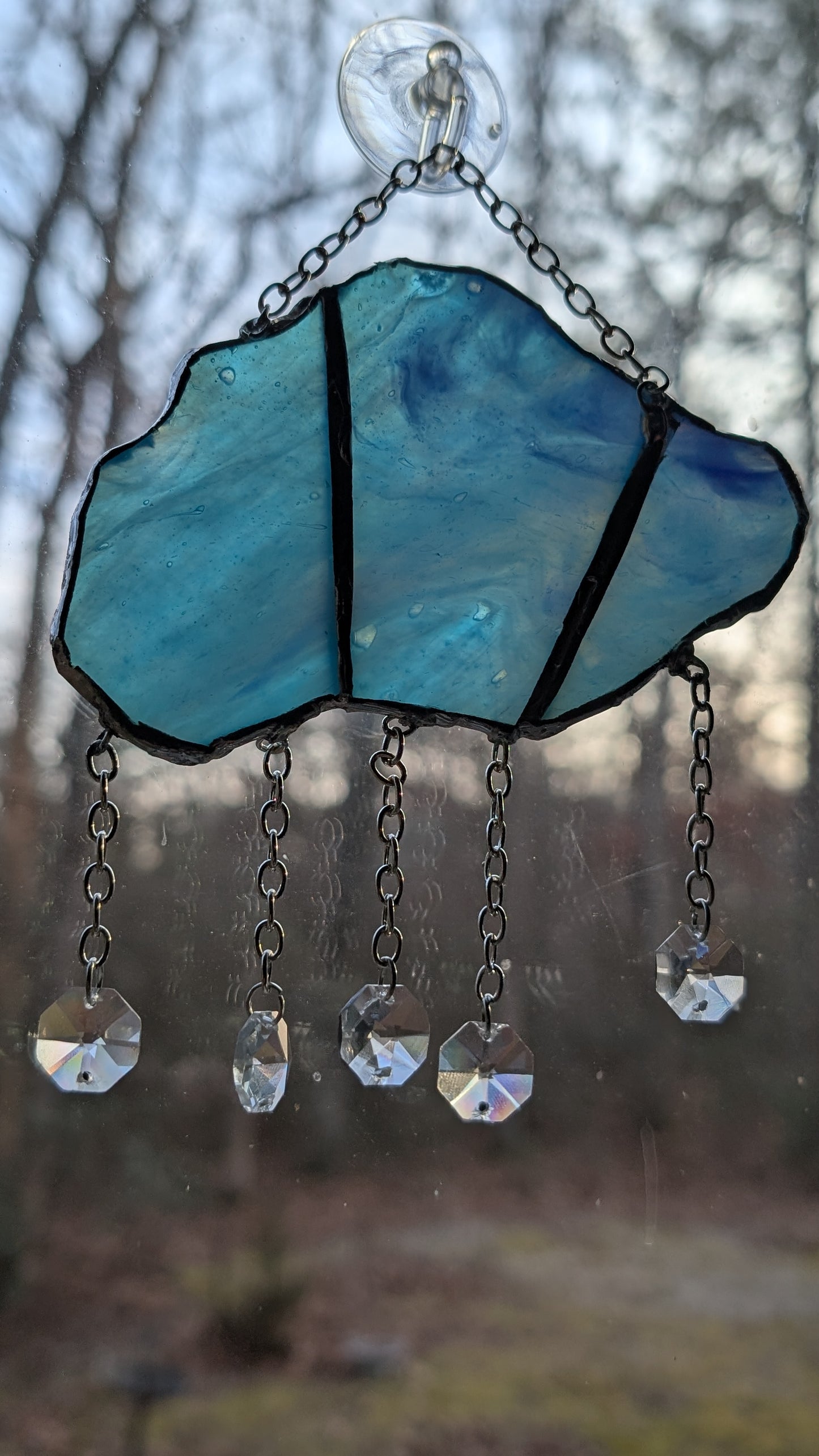 Storm cloud Glass suncatcher