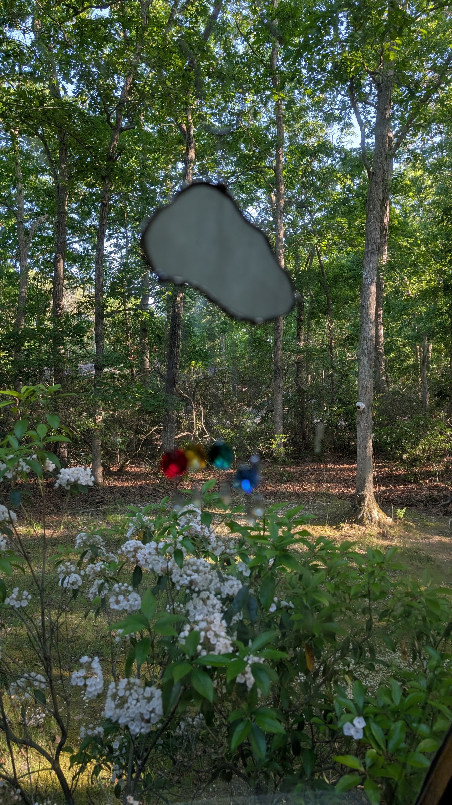 Rainbow cloud glass suncatcher art