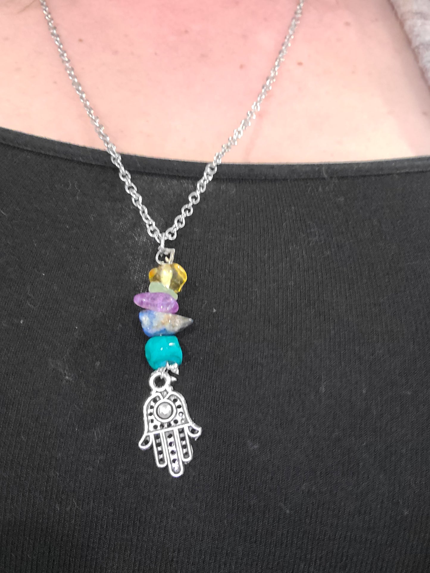 Hamsa necklace