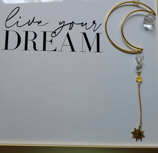 Moon and star Suncatcher