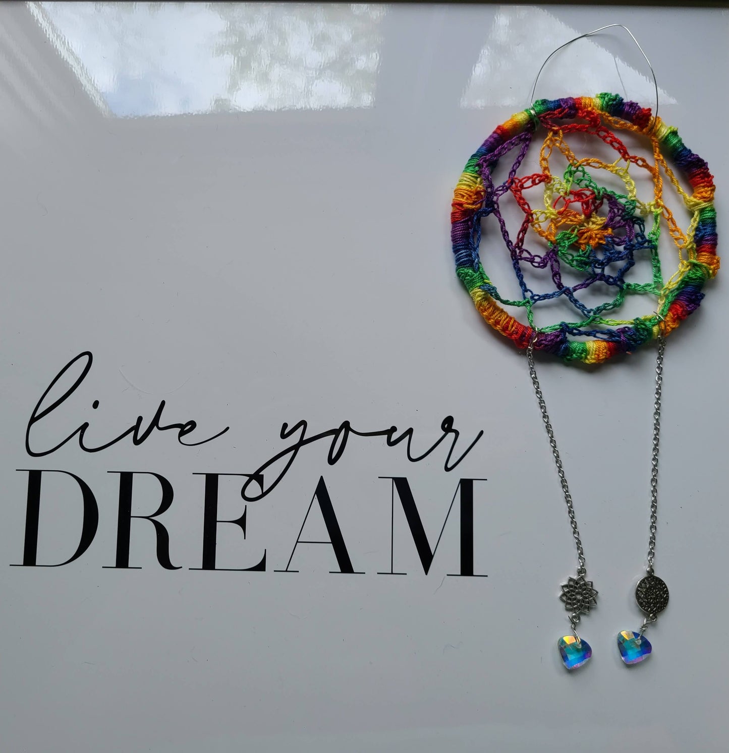 Rainbow Lotus Dream Catcher