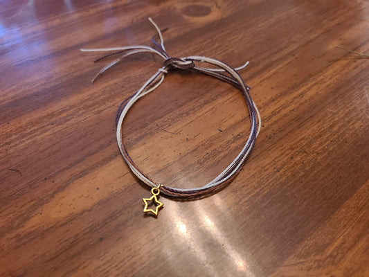Good Vibes Cream Star Bracelet
