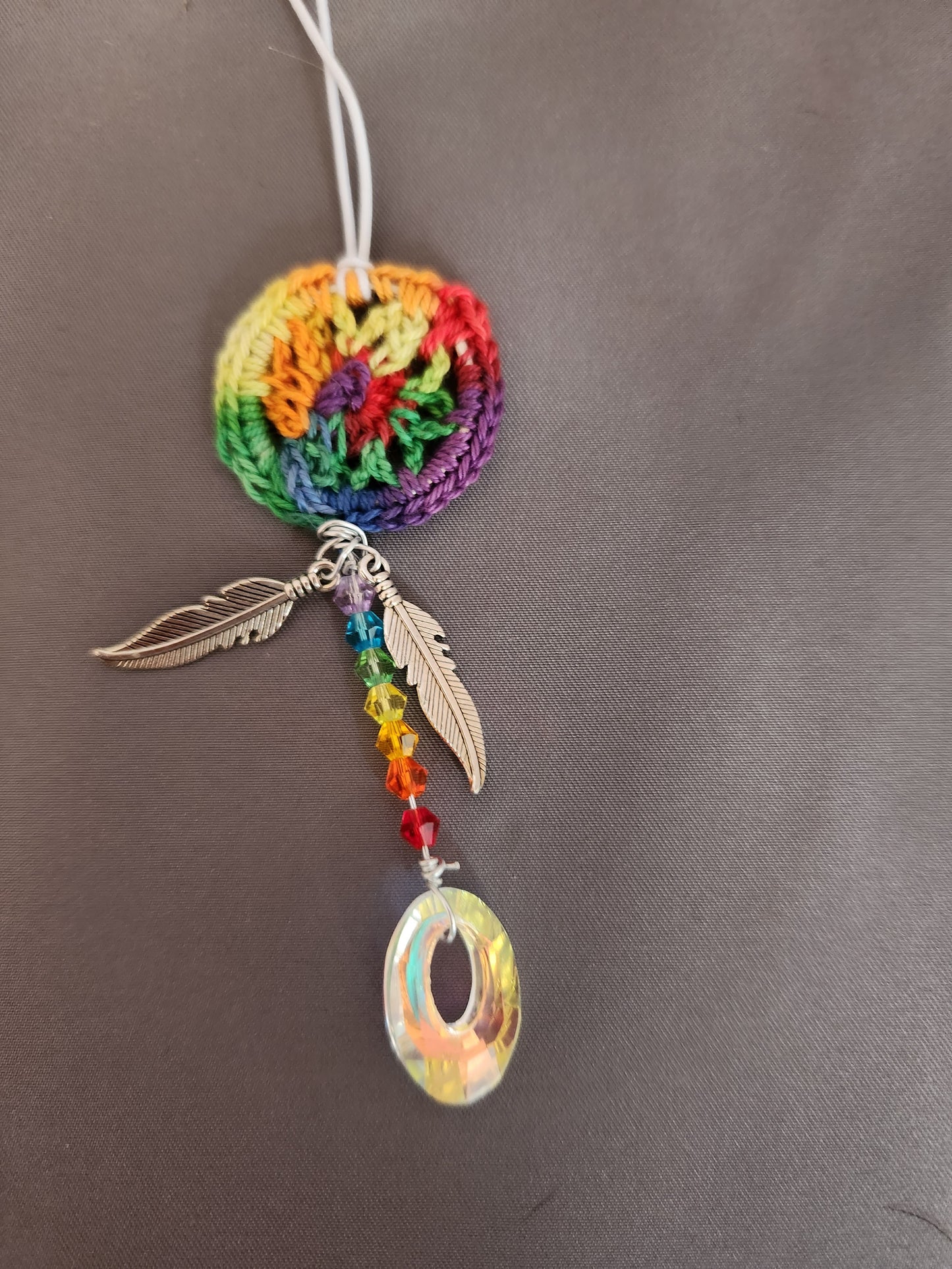 Mini dreamcatcher rainbow