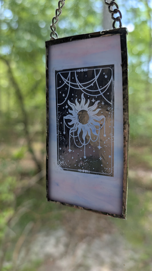 Sun with glass frame