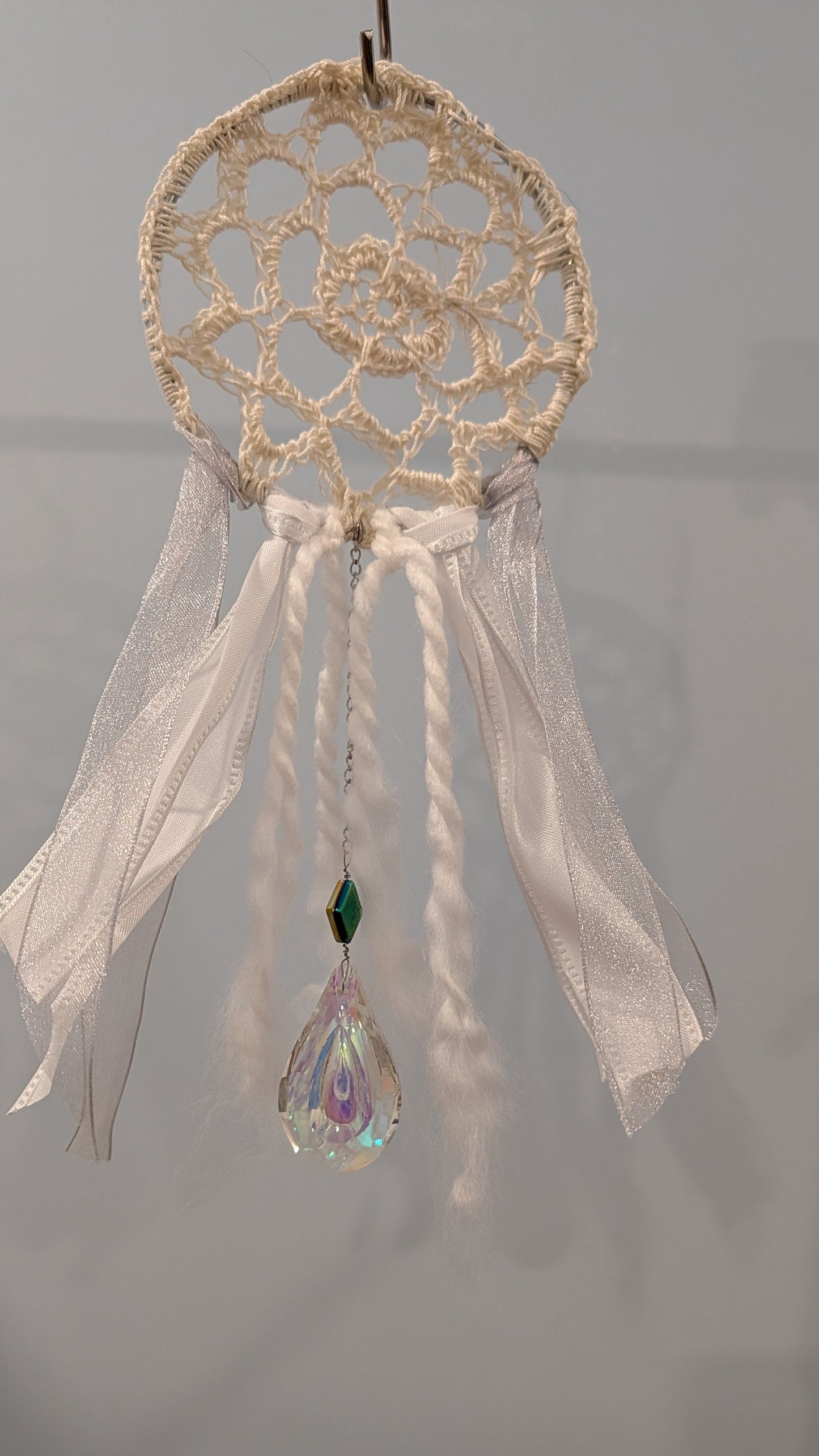 White dreamcatcher wall art
