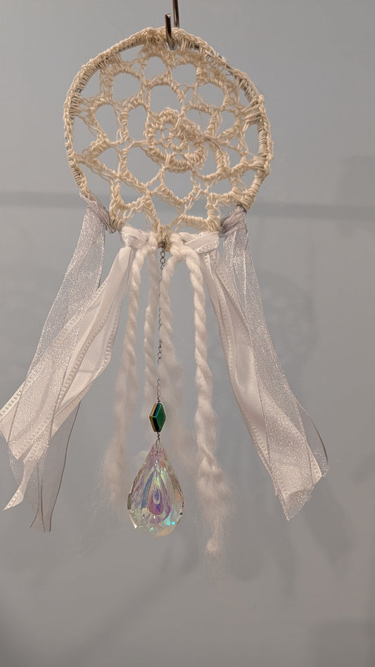 White dreamcatcher wall art