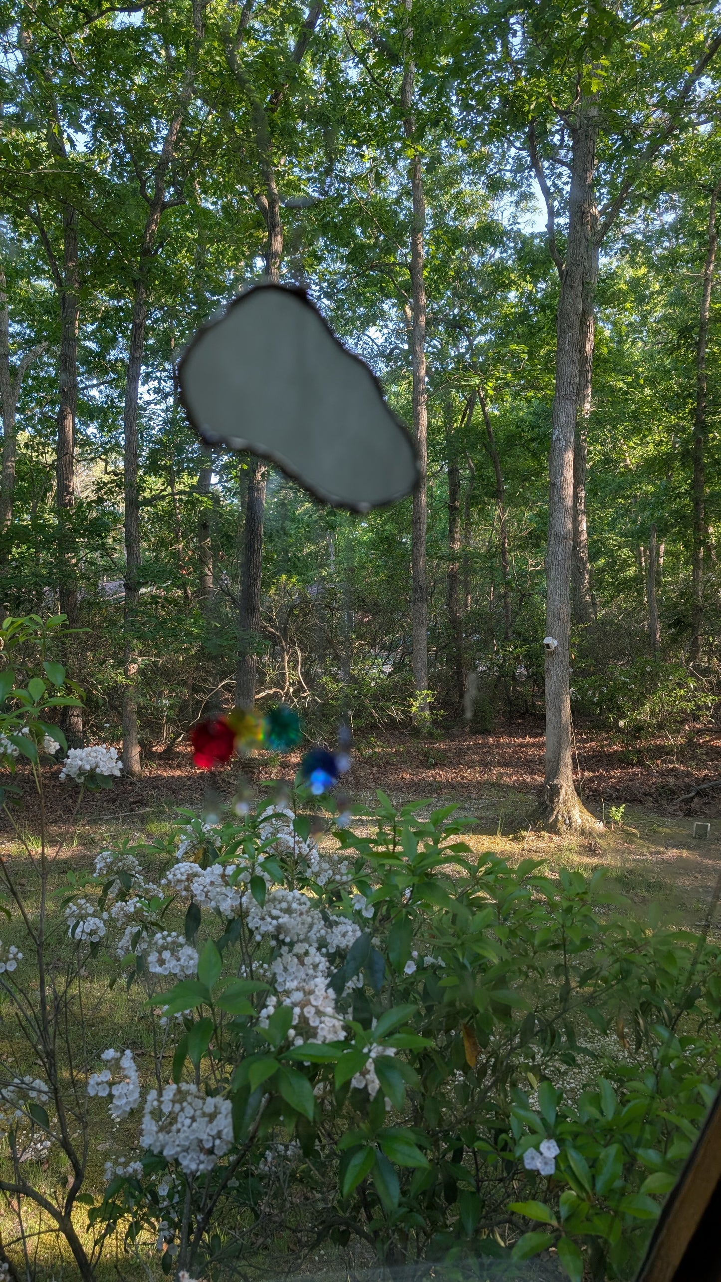 Rainbow cloud glass suncatcher art