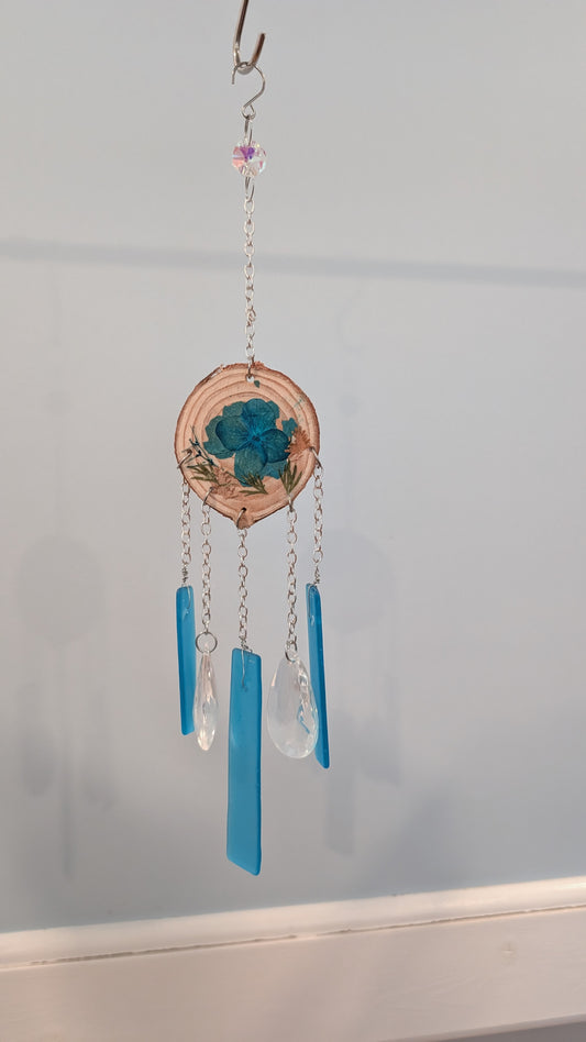 Flower crystal wind art